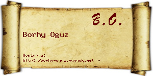 Borhy Oguz névjegykártya
